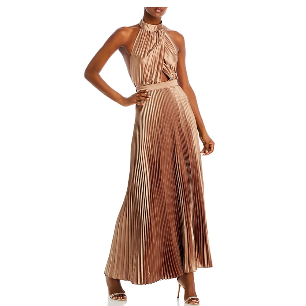 Excellent Used Condition L'IDEE Renaissance Gown in Sand